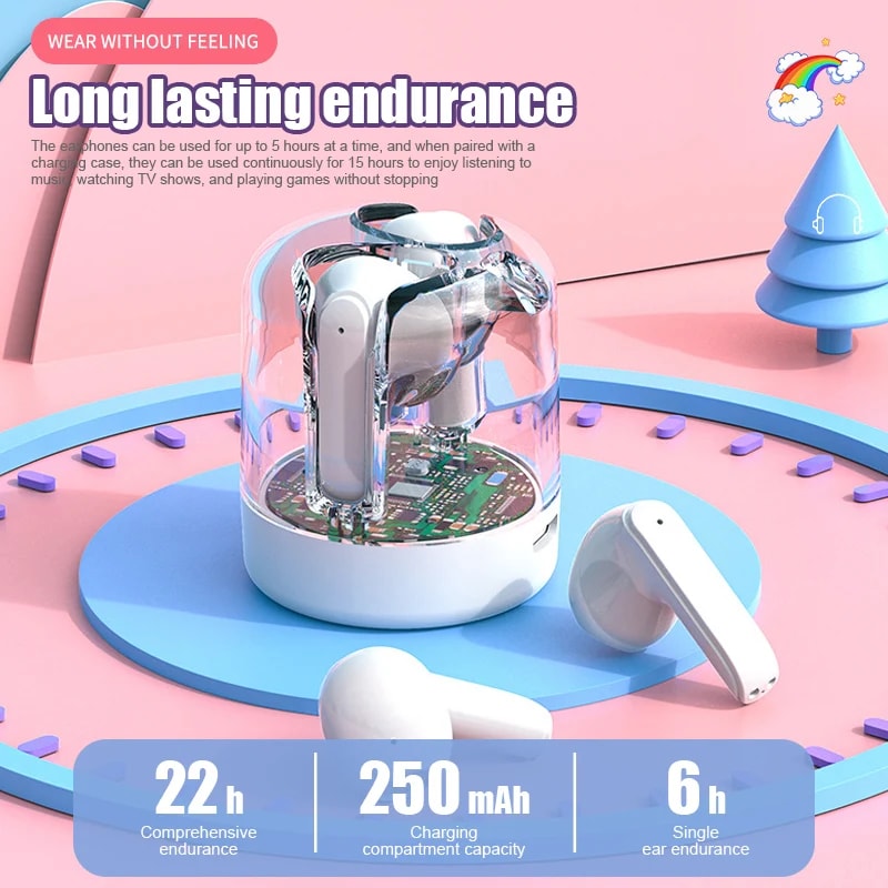 TWS Wireless Earbuds with Bluetooth Earphones Sound and Waterproof Design