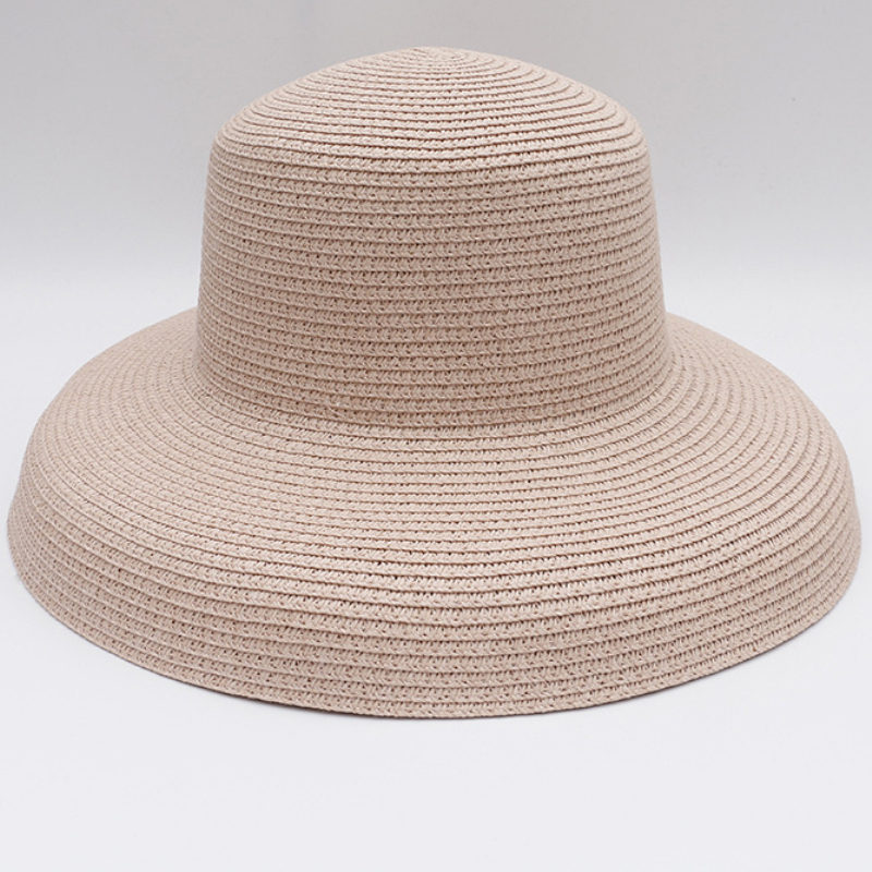 Elegant Wide Brim Straw Sun Hat Packable Beach Panama Hat For Women 3
