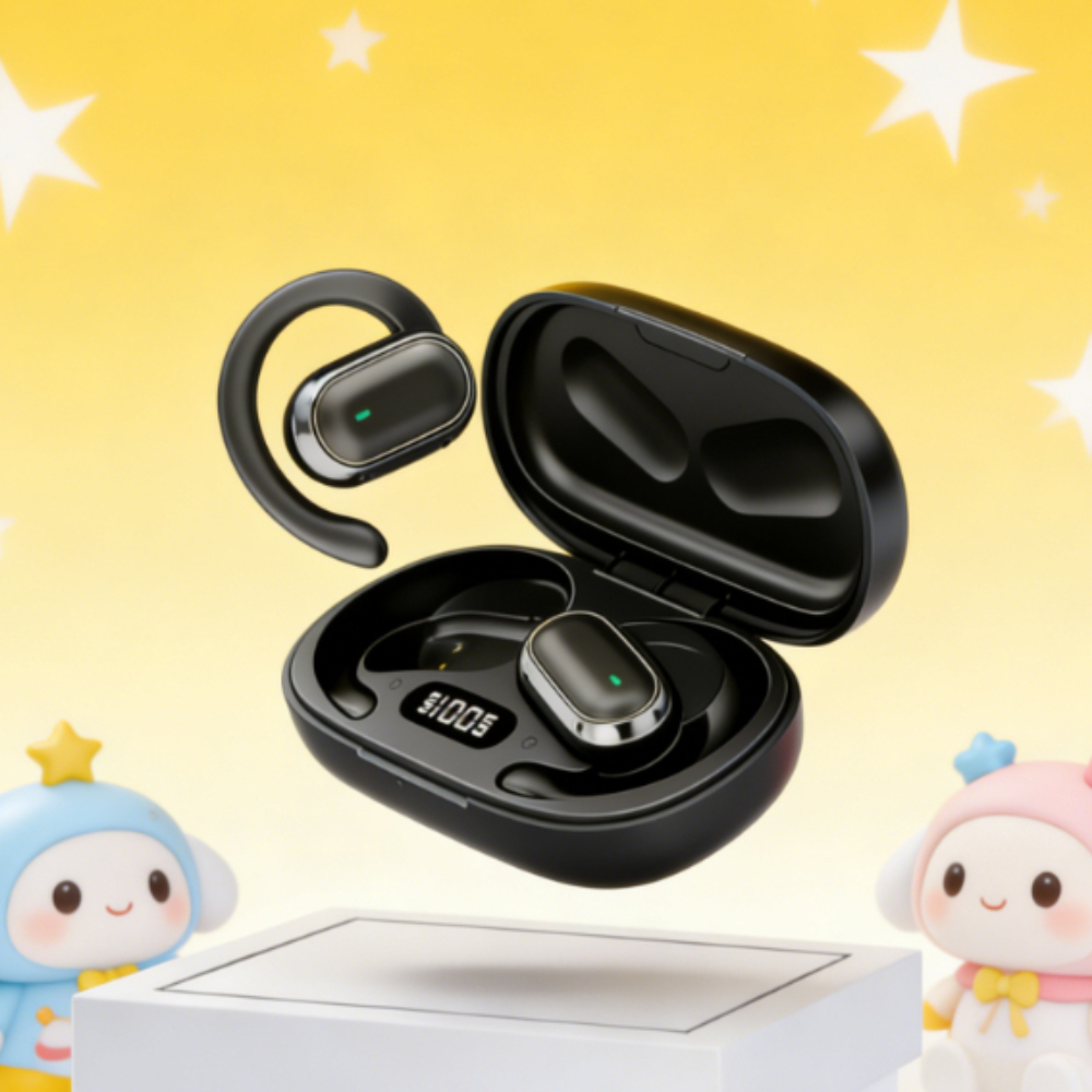 OWS Open Ear Wireless Sports Headphones Waterproof HiFi Stereo Earbuds with Mic