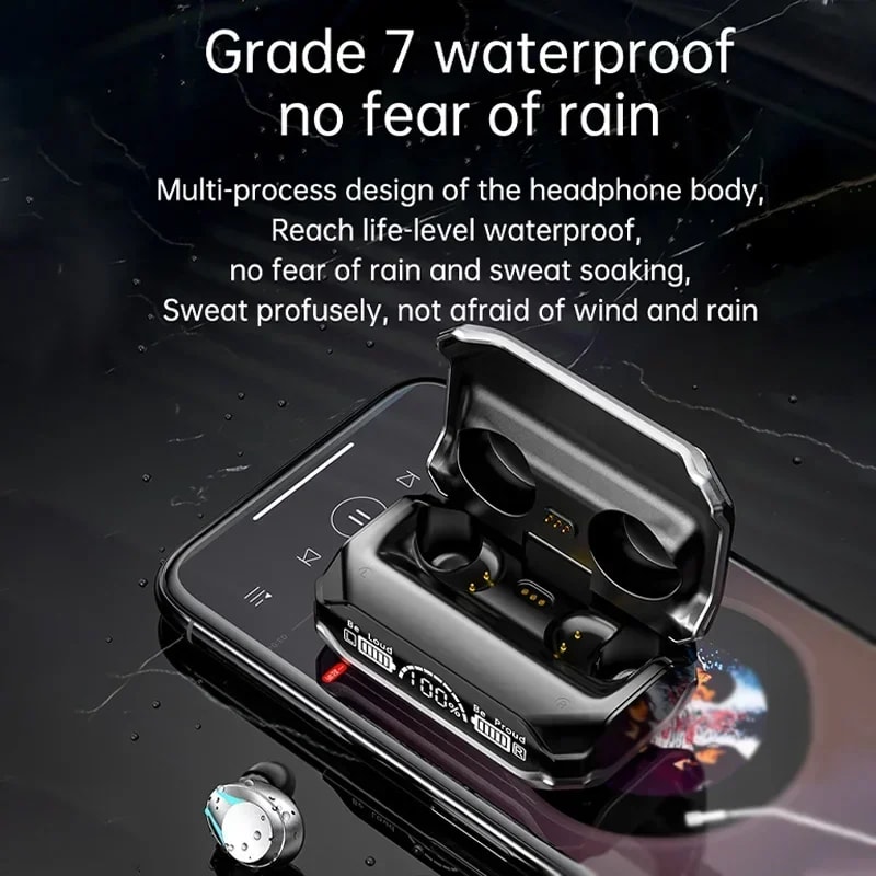 TWS Wireless Bluetooth Earbuds with Smart LED Display & Touch Control
