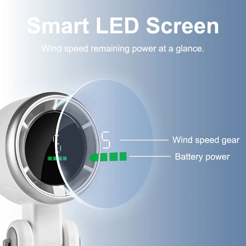 FrostStream Pro Rechargeable Ice Cooling Personal Fan High Speed Handheld Turbo Fan With Smart LED 1