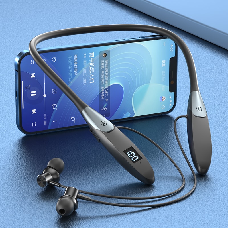 AeroPulse Waterproof Bluetooth Neckband Sports Headphones with HD Mic