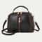 Vintage PU Leather Crossbody Top Handle Bag For Women Compact Everyday Shoulder Handbag 1