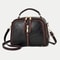 Vintage PU Leather Crossbody Top Handle Bag For Women Compact Everyday Shoulder Handbag 1