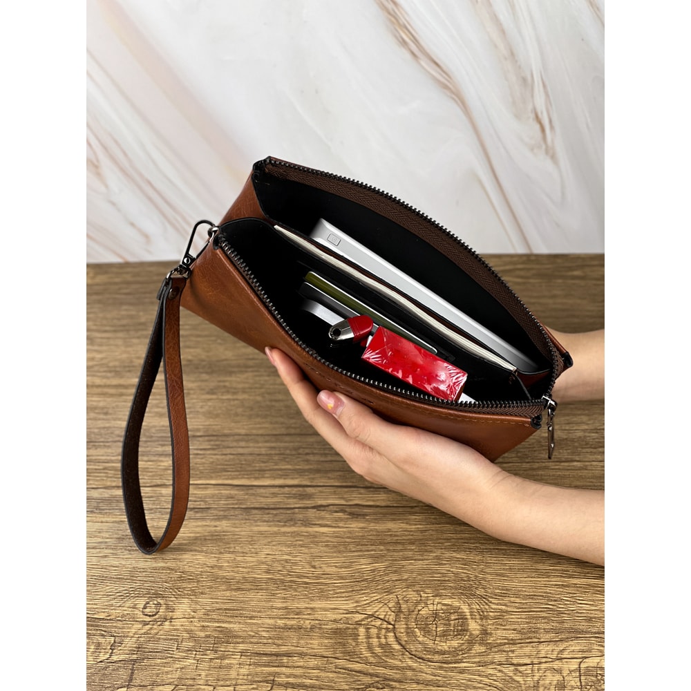 Premium Mens Business Large Capacity Clutch Bag Wallet Double Compartment Long Zipper Wallet 1