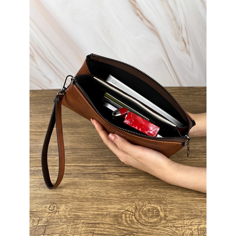 Premium Mens Business Large Capacity Clutch Bag Wallet Double Compartment Long Zipper Wallet 1