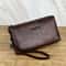 Premium Mens Business Large Capacity Clutch Bag Wallet Double Compartment Long Zipper Wallet 6