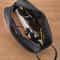 Mens PU Leather Wristlet Clutch Bag with Zipper Organizer