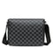Mens Plaid Crossbody Bag Large Capacity Business Shoulder Briefcase 5