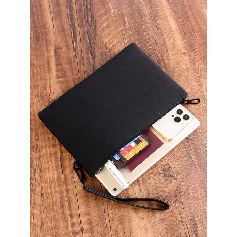 Sleek Mens Clutch Bag Portable Phone Wristlet Bag for Everyday Business and Casual Carry
