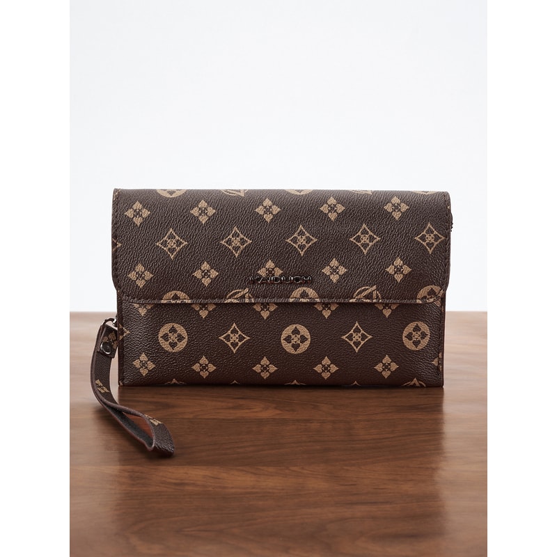 Premium Mens Clutch Wallet Large Capacity Long Wallet With Wristlet Strap 4