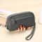 Premium Womens Genuine Leather Wallet Double Zip Clutch Purse Phone Wristlet 9