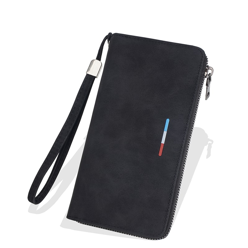 Premium Mens Long Wallet with Zipper Large Capacity Wallet & Multi Card Organizer