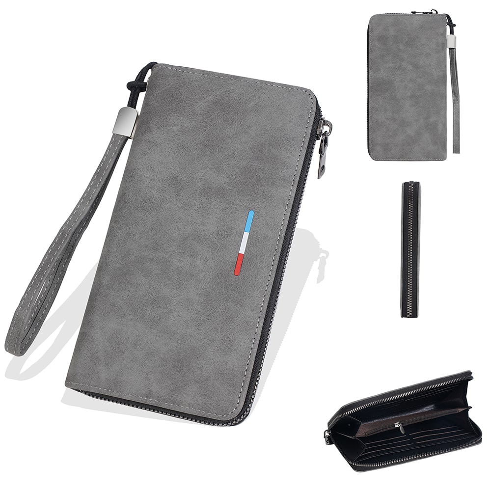Premium Mens Long Wallet with Zipper Large Capacity Wallet & Multi Card Organizer