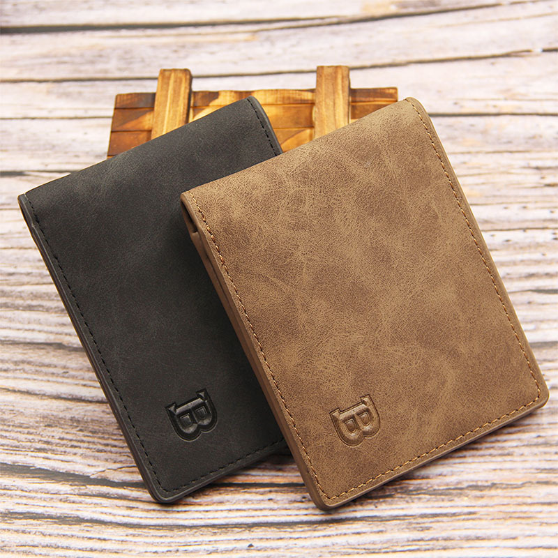 Premium Slim Wallet For Men PU Leather Card Holder With Zipper Coin Pocket 4