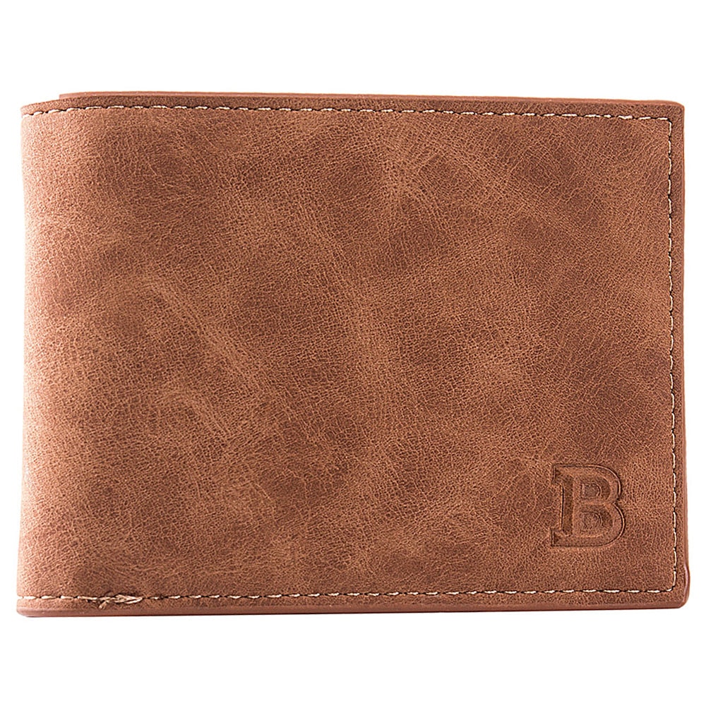 Premium Slim Wallet For Men PU Leather Card Holder With Zipper Coin Pocket 5