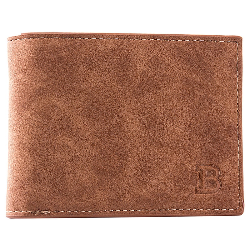 Premium Slim Wallet For Men PU Leather Card Holder With Zipper Coin Pocket 5