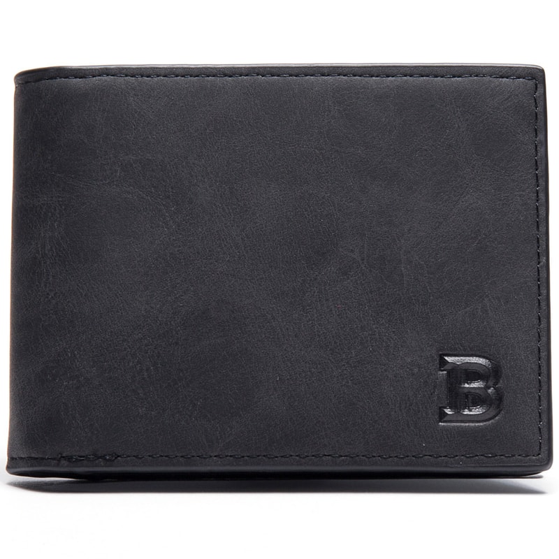 Premium Slim Wallet For Men PU Leather Card Holder With Zipper Coin Pocket 6