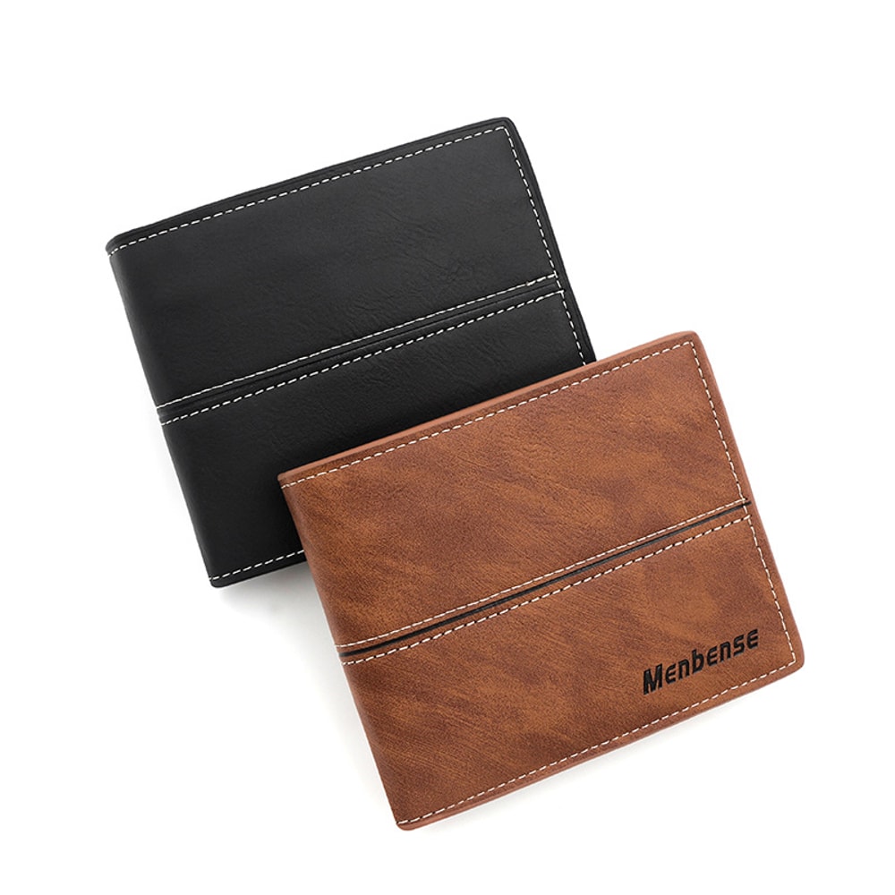 Premium Vintage Mens PU Leather Wallet With Coin Pocket Money Clip Slim Card Holder 2