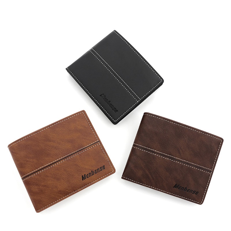 Premium Vintage Mens PU Leather Wallet With Coin Pocket Money Clip Slim Card Holder 3