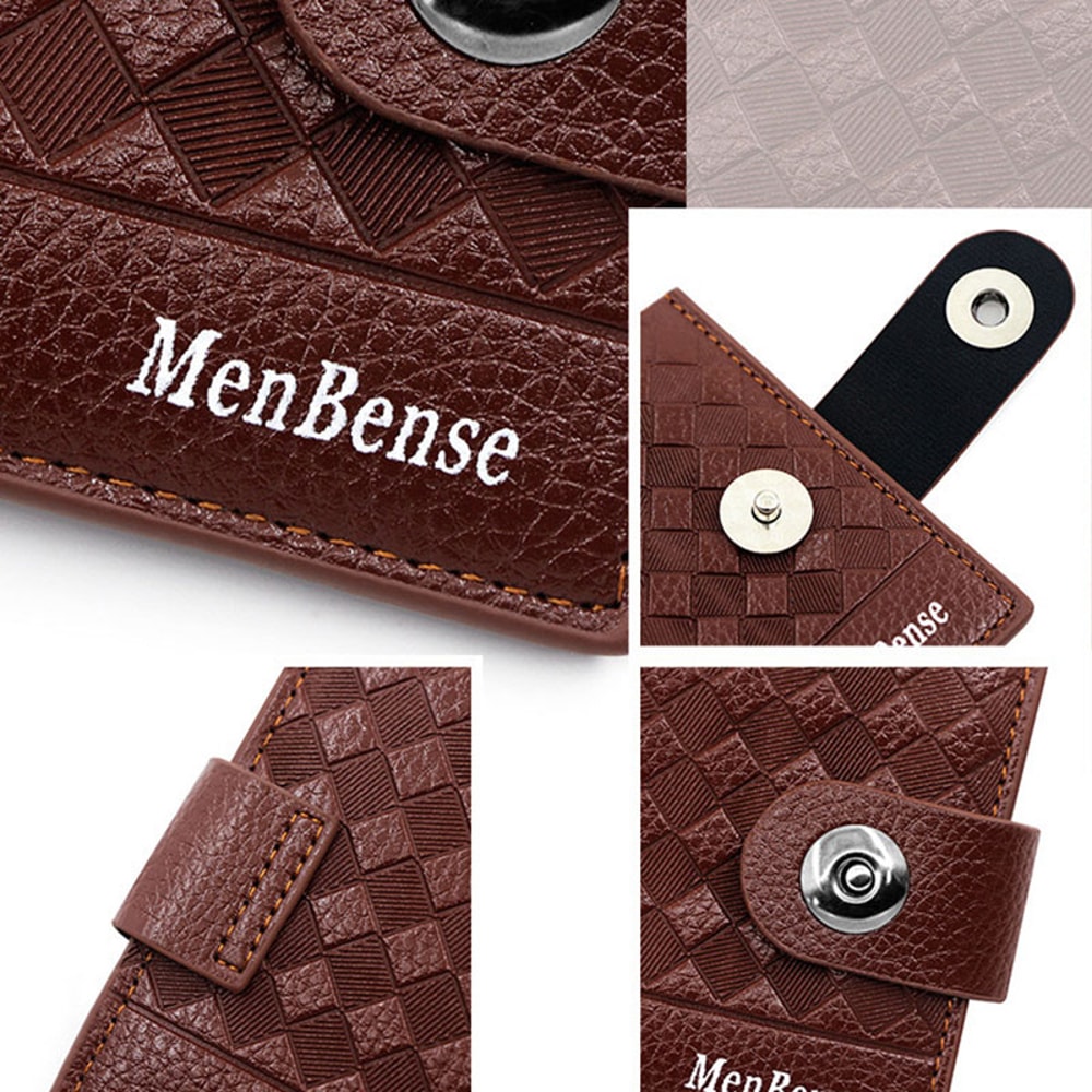 Premium Minimalist Magnetic Money Clip Wallet For Men Slim PU Leather Large Capacity 1