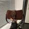 Feminine Faux Suede Shoulder Bag Chic Small Crossbody Bag For Everyday Style 1
