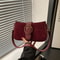 Feminine Faux Suede Shoulder Bag Chic Small Crossbody Bag For Everyday Style 3