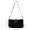 Feminine Faux Suede Shoulder Bag Chic Small Crossbody Bag For Everyday Style 4