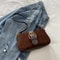 Feminine Faux Suede Shoulder Bag Chic Small Crossbody Bag For Everyday Style 6