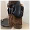 Vintage Leopard Print PU Tote Bag for Women