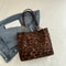 Vintage Leopard Print PU Tote Bag for Women