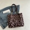 Vintage Leopard Print PU Tote Bag for Women