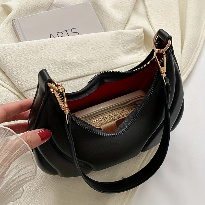 French Style Textured Womens Crossbody Bag with Adjustable Strap for Work & Travel