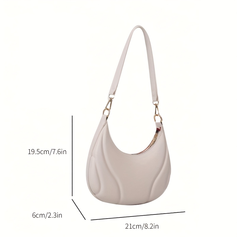 French Style Textured Womens Crossbody Bag with Adjustable Strap for Work & Travel