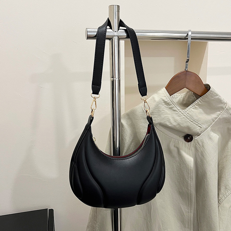 French Style Textured Womens Crossbody Bag with Adjustable Strap for Work & Travel