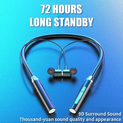 wireless bluetooth neckband headphones with noise reduction mic sports bluetooth earphones