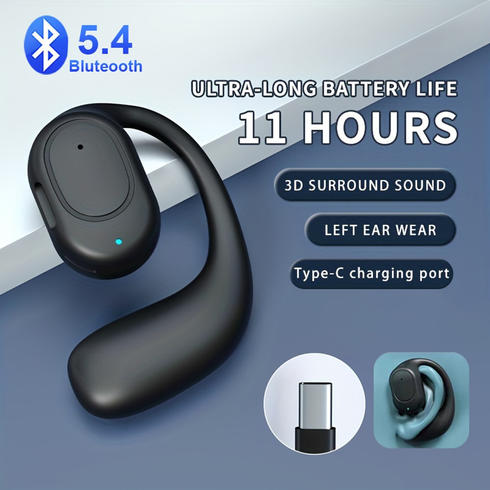 Open Ear Bone Conduction Headphones With Bluetooth Mic