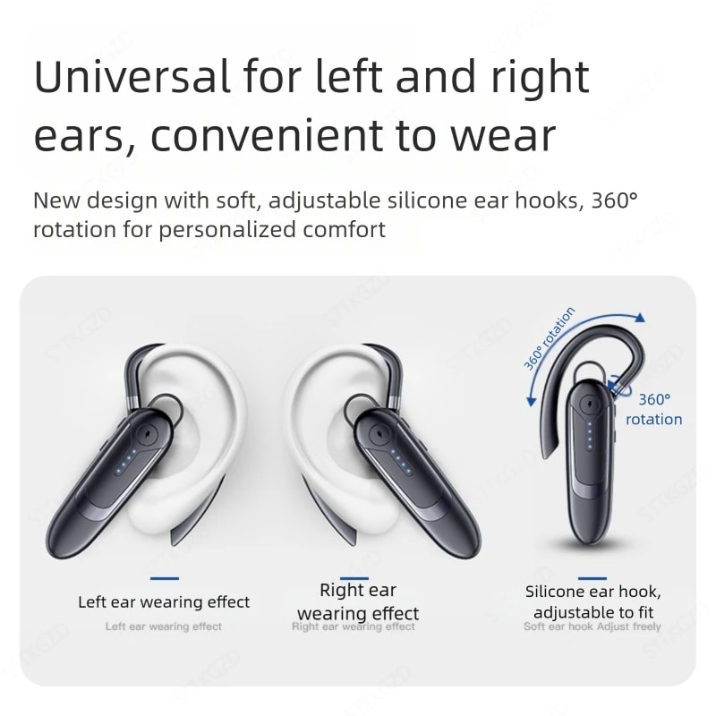 Wireless Bluetooth Headset With ENC Noise Cancelling Mic For Driving And Business Calls 1