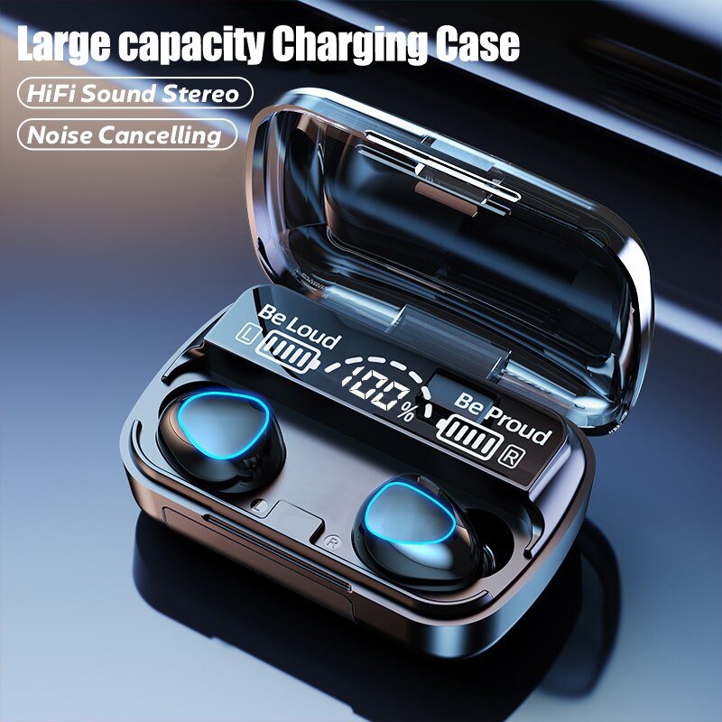 Sport Ready Wireless Bluetooth Earbuds with Power Bank & Mic Gaming Ready In Ear Headphones