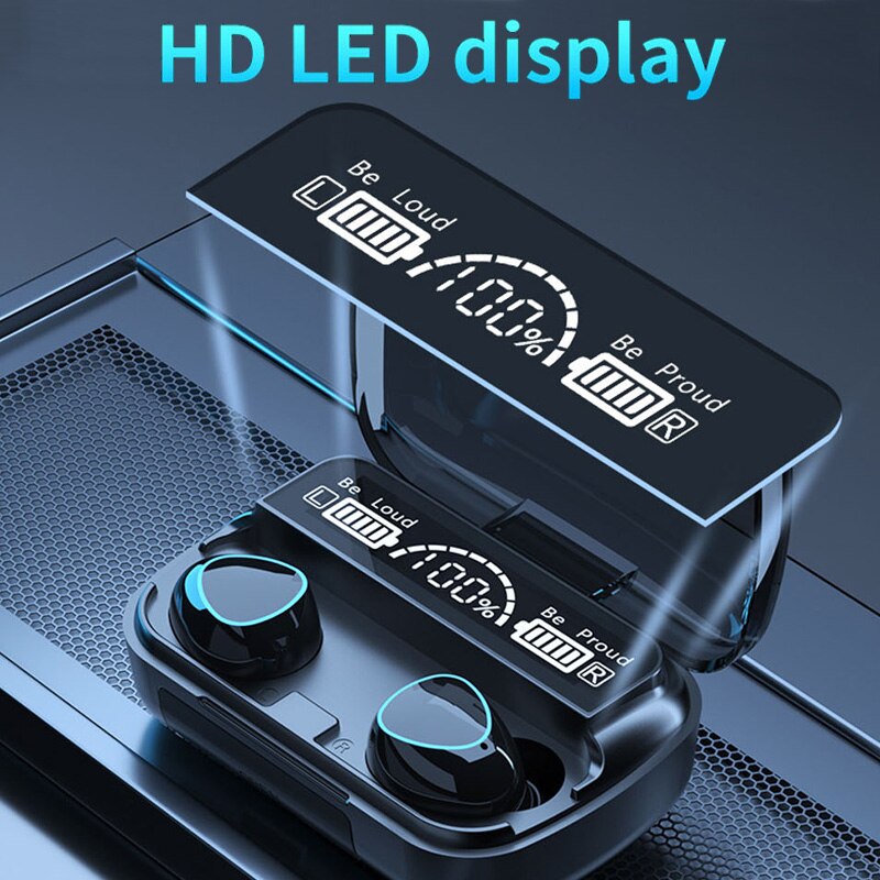 Sport Ready Wireless Bluetooth Earbuds with Power Bank & Mic Gaming Ready In Ear Headphones