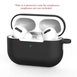 soft silicone airpods pro protective case solid color cover