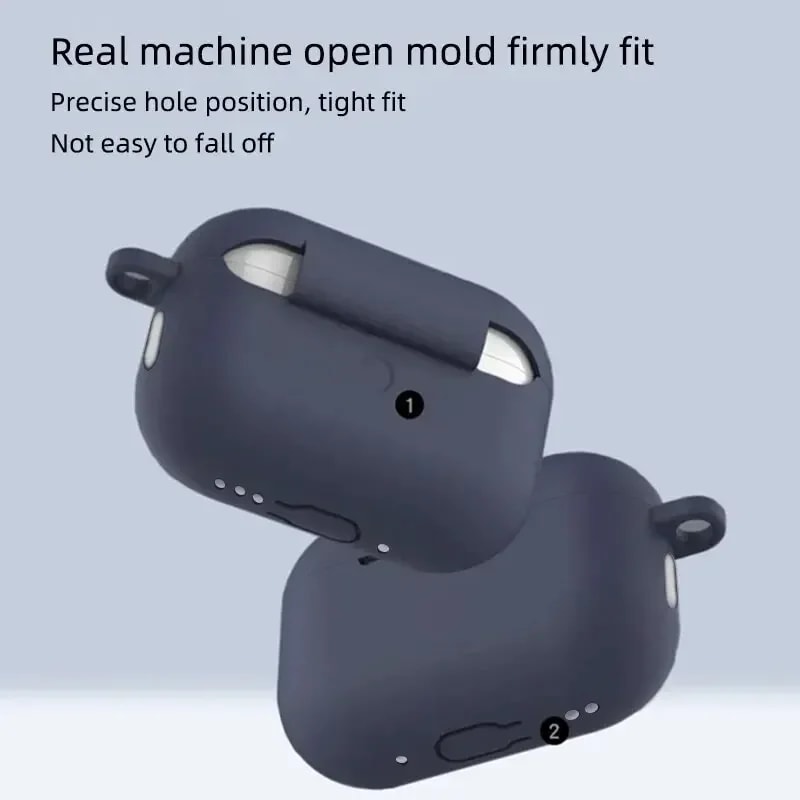 Soft Silicone AirPods Pro Protective Case Solid Color Cover 2