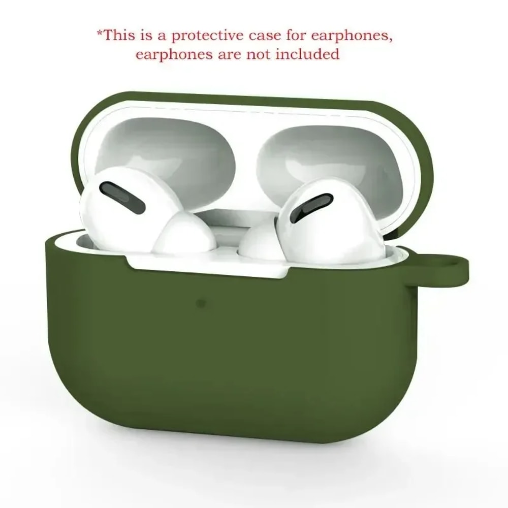 Soft Silicone AirPods Pro Protective Case Solid Color Cover 5