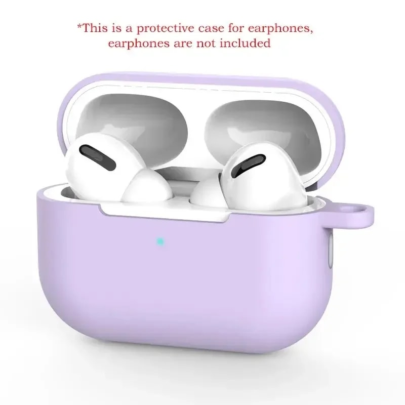 Soft Silicone AirPods Pro Protective Case Solid Color Cover 7