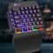 Mechanical One Handed RGB Wired Gaming Keyboard with Wrist Support & Radium Engraving