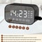 Mirror Bluetooth Speaker Alarm Clock with Dual Alarms and FM Radio