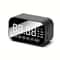 Mirror Bluetooth Speaker Alarm Clock with Dual Alarms and FM Radio