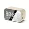 Mirror Bluetooth Speaker Alarm Clock with Dual Alarms and FM Radio