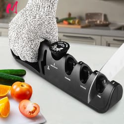professional stage adjustable angle knife sharpener and kitchen scissors sharpening tool