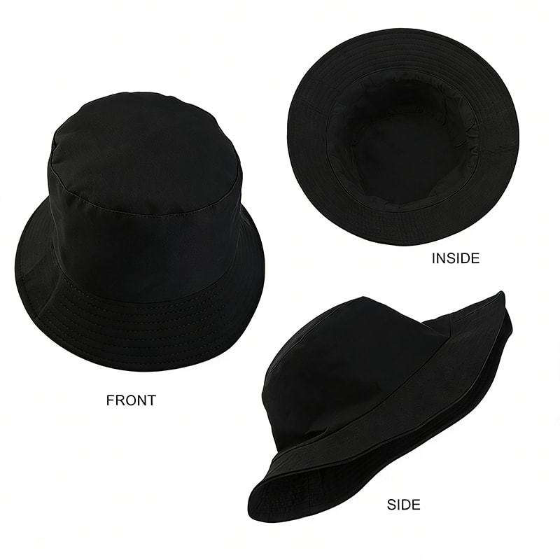 Versatile Unisex DoubleSided Reversible Bucket Hat Foldable Summer Sunscreen Fisherman Cap 2